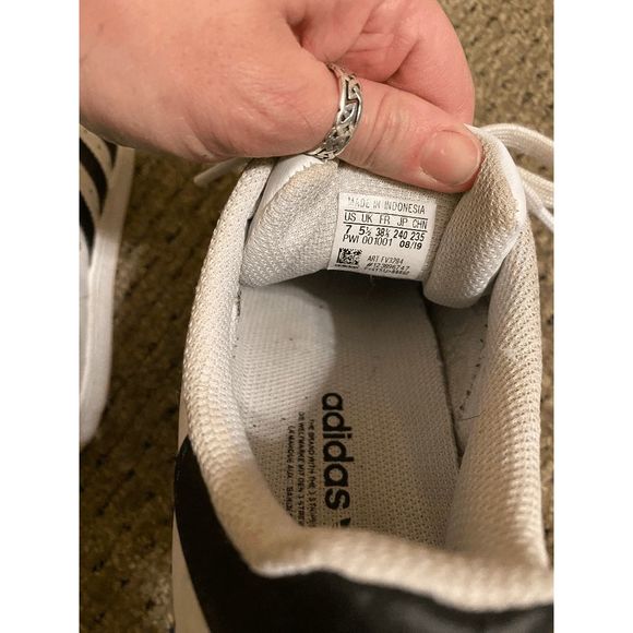 Adidas Originals Superstar Sneakers Size 7 Women, Cloud White And Core Black - F - Picture 5 of 6